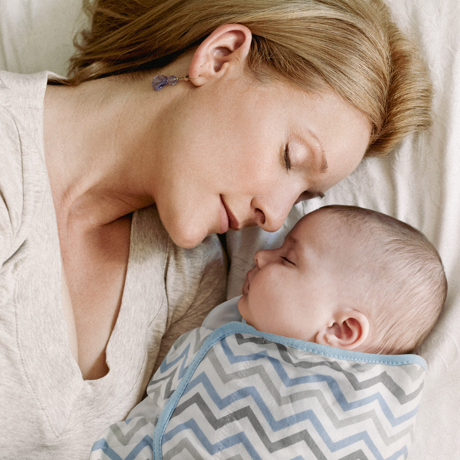 Gllquen Baby Organic Cotton Swaddle 3-Pack, Blue photo 3