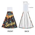 thumbnail image 3 of Yayeee Kitchen Hanging Hand Towels Set of 2 with Loop Bathroom Absorbent Tie Towel, Black Sardines Pattern, 3 of 7