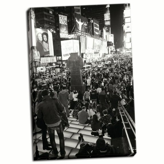 Gango Home Decor Time Square Vibe by Vitaly Geyman (Ready to Hang); One 24x36in Hand-Stretched Canvas