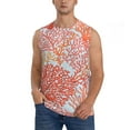 thumbnail image 3 of Uemuo Corals Pattern Men's Sleeveless T-Shirt,Muscle Athletic Tank Top, Moisture-wicking Quick-dry Breathable Classic Tee Top for Gym Run Outdoor Sports-Medium, 3 of 8