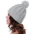thumbnail image 2 of Whiteleopard Women's Winter Beanie Warm Lining - Thick Slouchy Cable Knit Skull Hat Ski Cap, 2 of 7