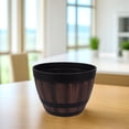 thumbnail image 4 of HONMEET Barrel Planters Flower Pot Multi Resin Planter for Patio Plant Enthusiasts 1Pcs, 4 of 6