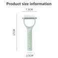 thumbnail image 2 of Pet Grooming Brush, Undercoat Rake for Dogs & Cats, Deshedding Brush and Dematting Tool, Effective Removing Knots(green) - S, 2 of 7