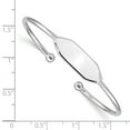 thumbnail image 2 of 2mm 925 Sterling Silver Just Like Mommy Polished ID Cuff Stackable Bangle Bracelet Cuff Bracelet, 2 of 2