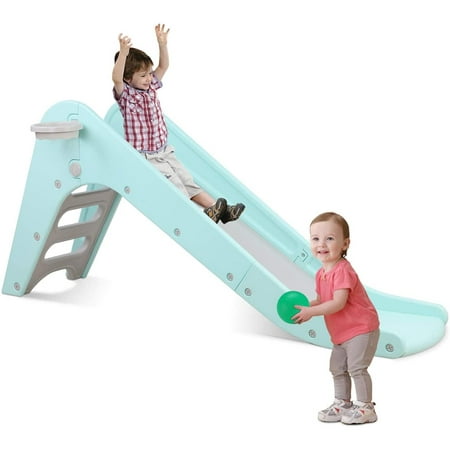 LAZY BUDDY Slide for Kids, Freestanding Toddler Slide Play Climber Set Indoor Outdoor Playground Swimming Pool Slide