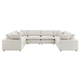 thumbnail image 2 of Modway Commix 8-Piece Upholstered Boucle Fabric Sectional Sofa in Ivory, 2 of 5