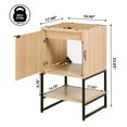 thumbnail image 4 of JONATHAN Y Juhl 20 in. W x 18 in. D x 33 in. H, Chevron-Front 2-Shelf, Bath Vanity Cabinet ONLY, Oak, VAN1012A, 4 of 7