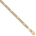 thumbnail image 1 of 14k 3.2mm Semi-solid Pav? Figaro Chain (Weight: 1.87 Grams, Length: 7 Inches), 1 of 4