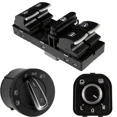 thumbnail image 2 of Juego de 6 interruptores de ventanilla for coche, cromados, for faros delanteros, control de ventanilla, interruptor de elevación eléctrica for VW Golf GTI 5 6 Jetta 6 5ND959857, 2 of 6