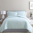 thumbnail image 3 of Modern Threads 3 Piece Solid Duvet Cover Set - Aqua Full/Queen, 3 of 4