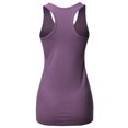 thumbnail image 3 of A2Y Women's Basic Solid Soft Cotton Scoop Neck Racer-Back Tank Top, 3 of 6