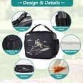 thumbnail image 5 of Wobogo Whale Riding Astronaut Pattern Lunch Bag Insulated Portable Cooler Tote Bag for for Adults Kids Work Office School Picnic Beach, 5 of 7