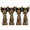 Gold 4Packs, variant on " Brass Figurine Solid Decorative Sculpture For Home Décor Retro Tabletop Ornament Perfect " 4PCS, 5x2.2 cm, Gold 4Packs