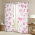 thumbnail image 2 of Manfei Graffiti Heart Print Black Out Curtains,Cartoon Pattern Curtains Pack of 2 (42x63 Each),White Pink Ombre Bedroom Curtains For Princess,Ultra Soft Home Decor, 2 of 6