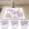 thumbnail image 4 of Dish Drying Mat Absorbent Dish Drainer Kitchen Counter 23.6x19.7inch Dish Drying Pad for Countertops Sinks Draining Racks Pastel Colors Unicorn, 4 of 9