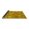 thumbnail image 2 of Ahgly Company Indoor Round Patchwork Yellow Transitional Area Rugs, 5' Round, 2 of 4