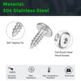 thumbnail image 3 of M3 x 10mm (100 Pack) 304 Stainless Steel Flat Round Socket Head Wood Screws, 3 of 7