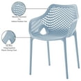 thumbnail image 2 of Meridian Furniture Mykonos Sky Blue Outdoor Patio Dining Chair (Set of 4), 2 of 8