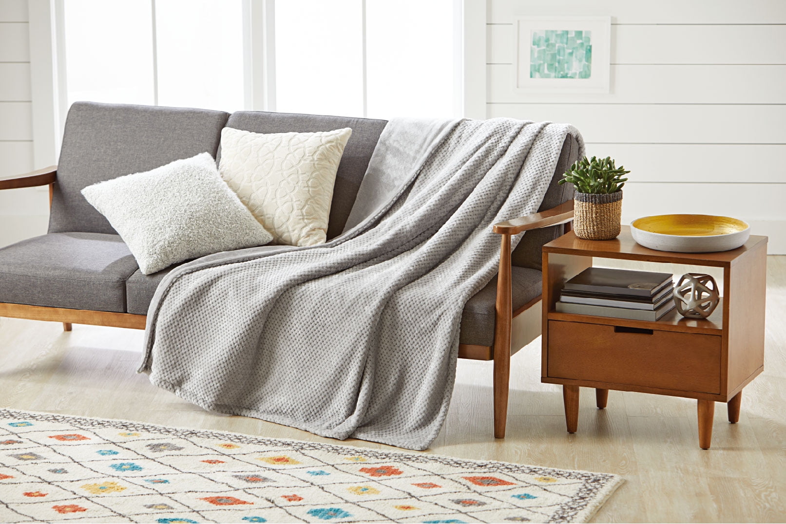 Better Homes & Gardens Oversized Reversible Velvet Plush Throw Blanket