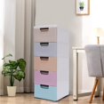 TFCFL Plastic Drawers Dresser Storage Light Color Disassemble