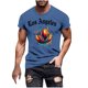 thumbnail image 3 of Tops para hombre, blusas y camisas de manga corta con cuello redondo para hombre, jersey informal con cuello redondo estampado para hombre, pantalones cortos deportivos para fitness, blusa de poliéste, 3 of 5