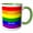 Green/White, variant on 3drose, Gay Pride, 11oz Two-tone Yellow Mug