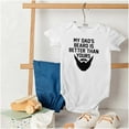 thumbnail image 4 of My Dads Beard is Better Than Yours Romper Boys or Girls Infant Baby Brisco Brands 6M, 4 of 6