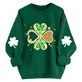 thumbnail image 3 of WOYY St. Patrick's Day Sweatshirts for Girls Casual Clover Graphic Soft Pullover, Sizes 3-14, 3 of 3