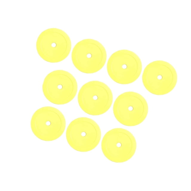 10Pcs Flat Cones Non Slip Training Spot Markers for Karate Boxing Boxing Baseball Soccer Yellow
