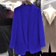 thumbnail image 4 of Blazer de mujer de moda de color sólido con bolsillos, manga larga, cuello vuelto, abrigo de traje, blazer de mujer, abrigo de poliéster, 4 of 5
