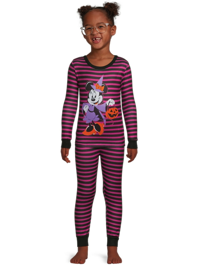 Minnie Mouse Girls Halloween Print Long Sleeve Top and Pants