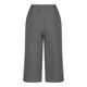 thumbnail image 5 of ICHUANYI Clearance Women's Solid Color Casual Loose Broad Leg Straight Barrel Cotton Linen Capris Pants(Gray, L) ICHUANYI WER2023080812642, 5 of 6
