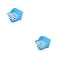 thumbnail image 4 of Greeniant Bandeja de arena Conejo Conejillo de indias Cama de esquina Forma rectangular Limpieza interior Herramienta de entrenamiento de caca Azul 2piezas, 4 of 6