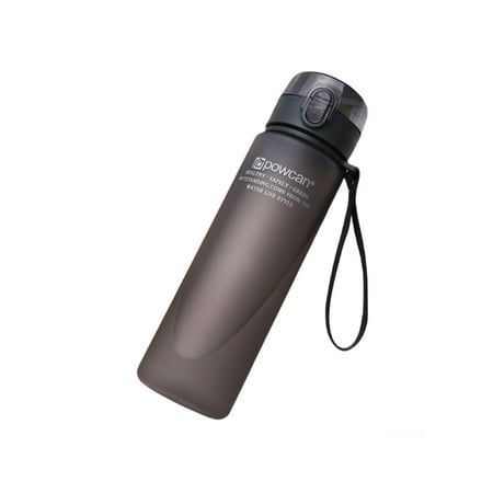 

Thinsont Juice Sports Bottle with Rope Anti-Shock Plastic Kettle Fashion Drink Mug Men Student Body-Building Yoga Drinkware Gray