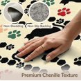 thumbnail image 6 of ODIKA Print Bordered Feline Motif Symmetrical Track Whimsical Round Flowing Dynamic for Dorm Room, Small Living Apartment, Stain Resistant Low Profile, 6 of 7