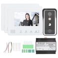 thumbnail image 3 of Sistema De Videoportero, Kit De Videoportero, Sistema De 2 Cables, 3 Monitores Para Villa, Casa, Oficina, Apartamento Para Videovigilancia En El Hogar, 3 of 8