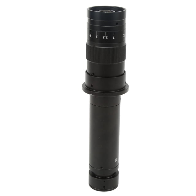 Lente Monocular de Aleación de Aluminio ANGGREK Zoom 300X de Montaje C para Cámara de Microscopio Industrial