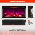 thumbnail image 3 of Gymax 36 Inches 3-Sided Glass Electric Fireplace w/ Remote Control Thermostat 9H Timer, 3 of 8