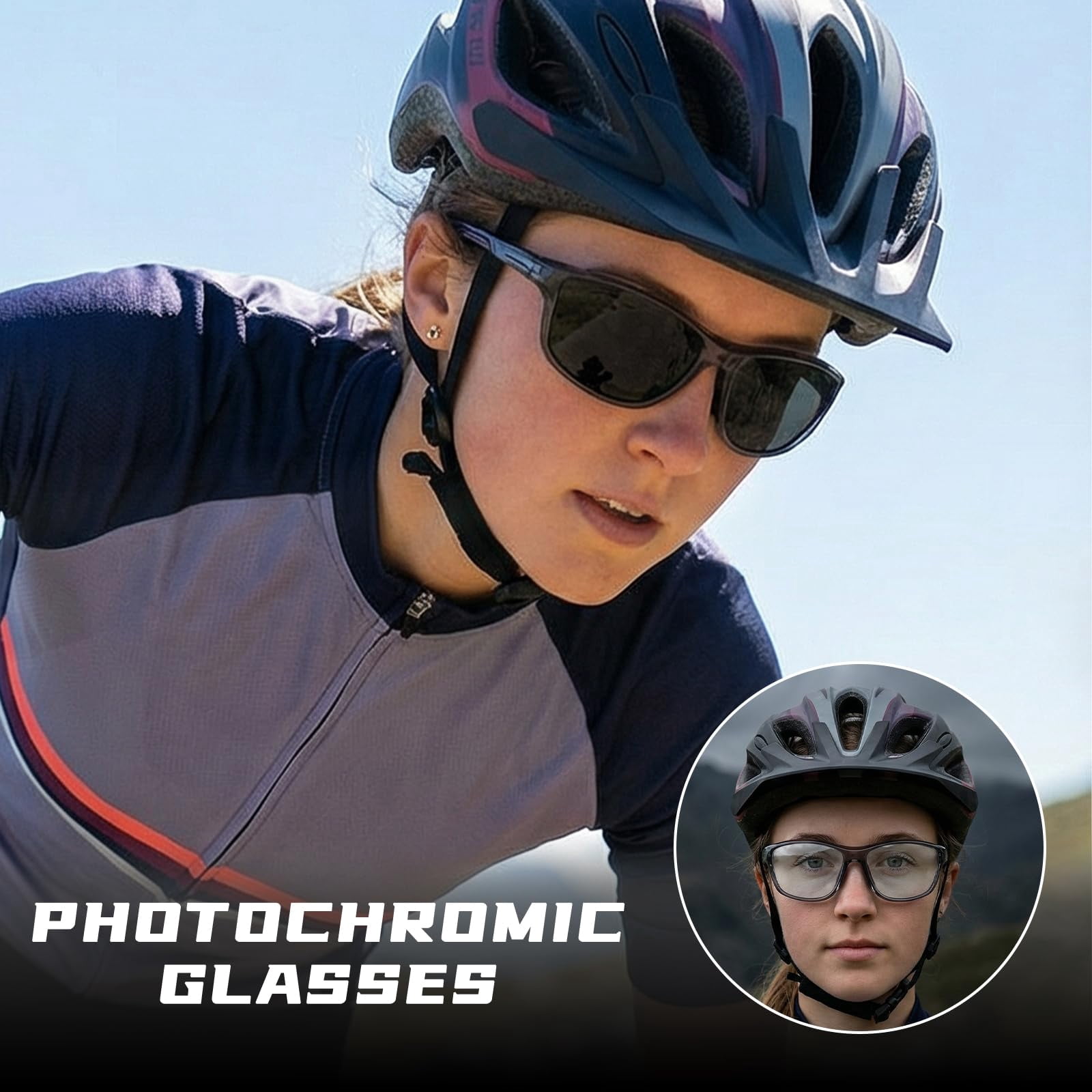 Myiaur Photochromic Sunglasses for Women Men, Polarized Sports Sun Glasses for Running Cycling Outdoor UV400 Protection