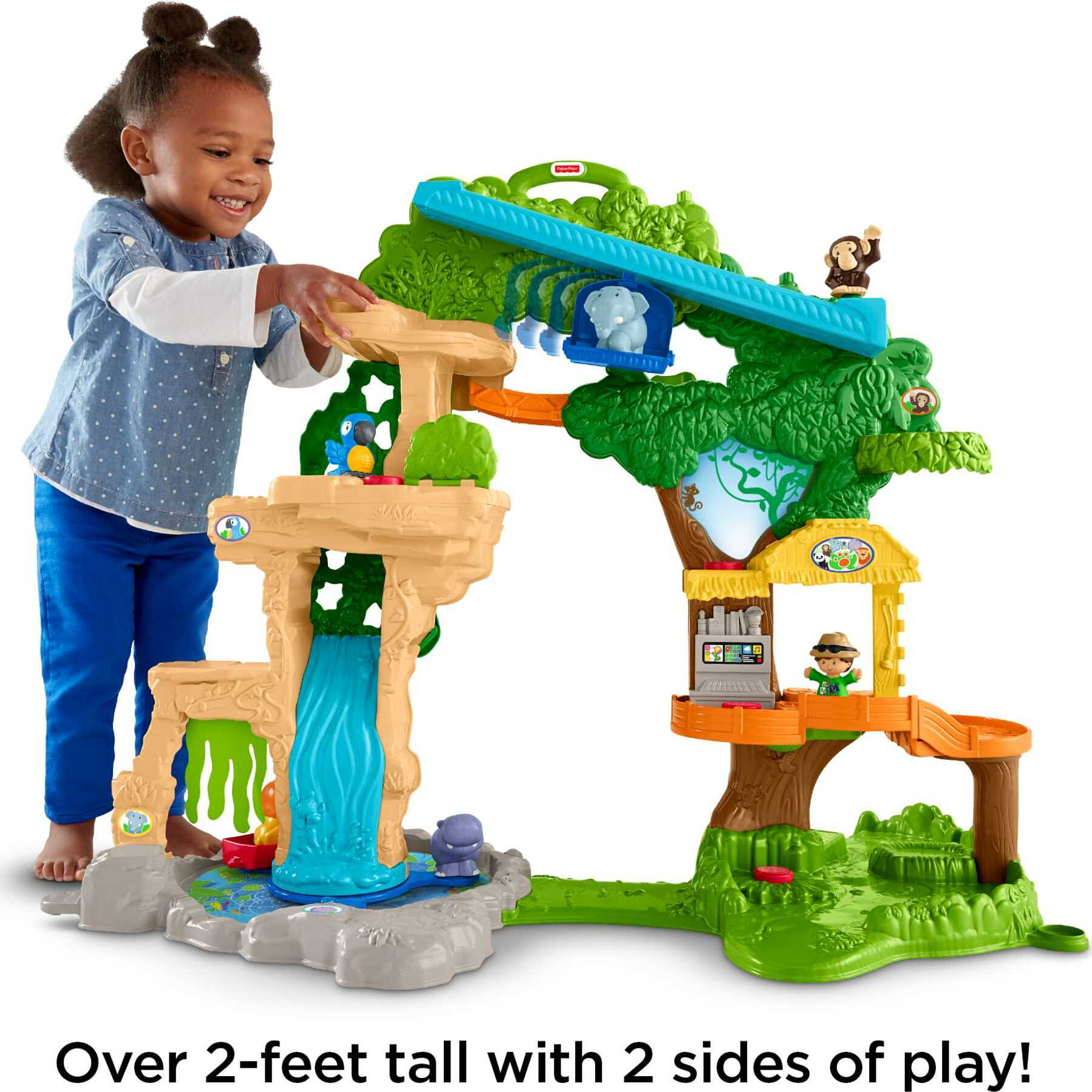 Fisher-Price Little People Animal Playset with Lights & Sounds, Share & Care Safari, Toddler Toy - image 4 of 9