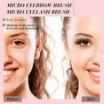 thumbnail image 3 of 100 Pieces Micro Eyebrow Brush with Cap Brow Lamination Brush Eyebrow Spoolie Brush Eyelash Brush Multifunctional Micro Spooly Lash Comb for Eyelash and Eyebrow Extensions Tool (Pink, Purple), 3 of 3