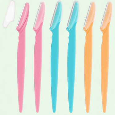 Face Razors for Women, 6 Pcs Eyebrow Razors with Safety Covers, Exfoliating Dermaplaning Tool