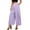 a-Light Purple22354, variant on Women's Casual Pants Solid Color Wide Leg Culottes High Waisted Elastic Waist Casual Pants With Pleated Design For Effortless Summer Chic Style Leisure Pants