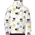 thumbnail image 7 of Fotbe Men's Hoodie with Cute Cat Pattern - Kangaroo Pocket Pullover Hooded Sweatshirt, Perfect for Daily Wear, Travel, and Home-XX-Large, 7 of 7