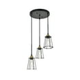 thumbnail image 4 of Modern Home Decorative Bright Ceiling Auspice 3 Light Brass and Black Pendant, 4 of 7
