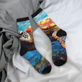 thumbnail image 5 of KLL Colorful Underwater Sea Turtle Print Cool Socks Men's Women's Crew Socks Funny Crazy Novelty Stockings, 5 of 6