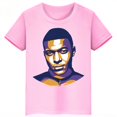 thumbnail image 3 of Camiseta de algodón rosa de verano de manga corta con estampado de Mbappé para niños, ropa informal para niños y niñas, camisetas deportivas, 3 of 5
