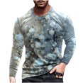 thumbnail image 1 of Blusa de manga larga con estampado de cuello redondo para hombre Pompotops  oipoqjl6118, 1 of 1