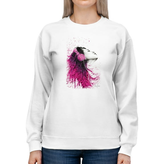 Pastell Music Is Joy Sweatshirt Women's -Ashvin Harrison Designs, Female Large