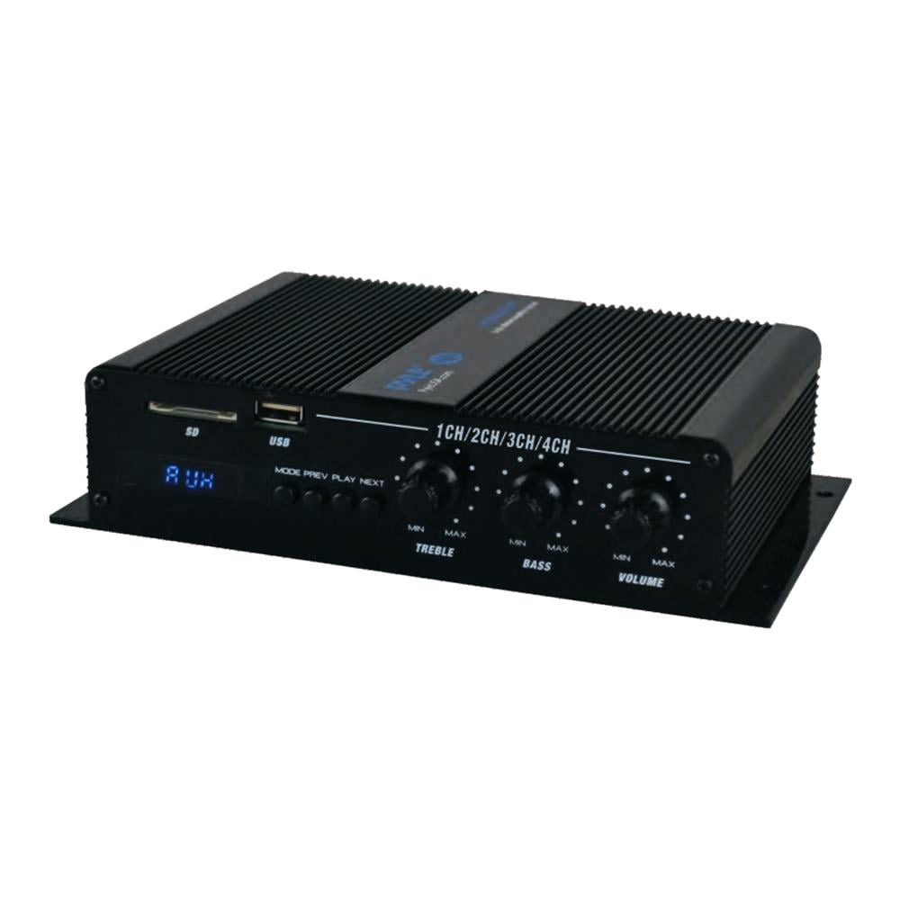 Pyle 4 Channel 400 Watt Marine Amp Amplifier Bluetooth Receiver Sound System